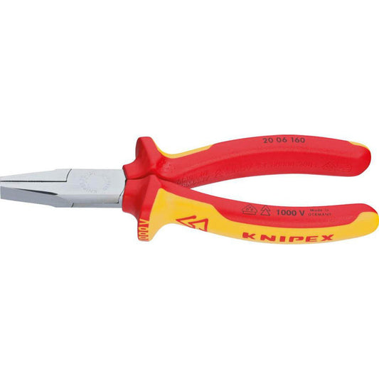 KNIPEX Flachzange verchromt 16,0 cm | 20 06 160