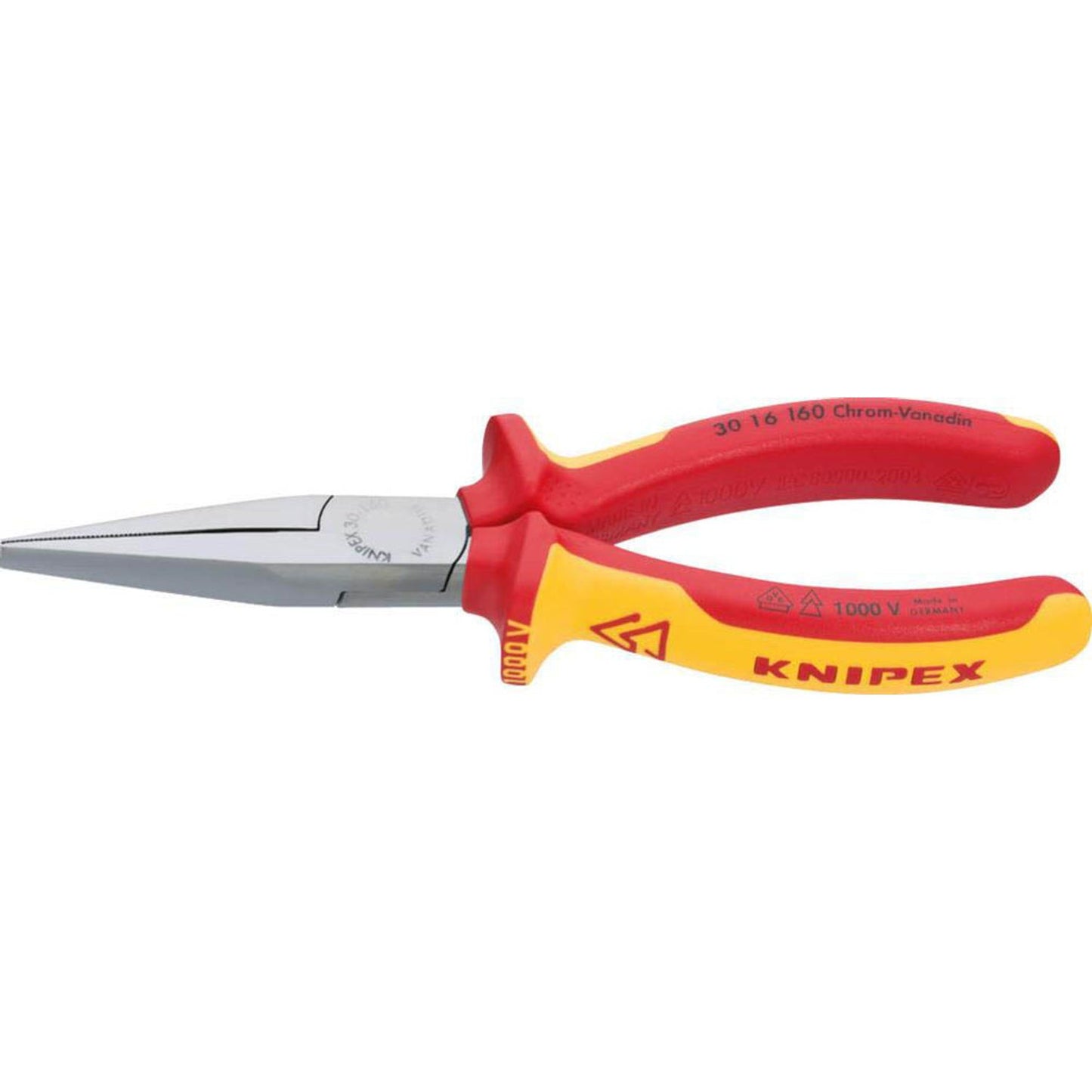 KNIPEX Flachzange VDE Langbeck verchromt 16,0 cm | 30 16 160