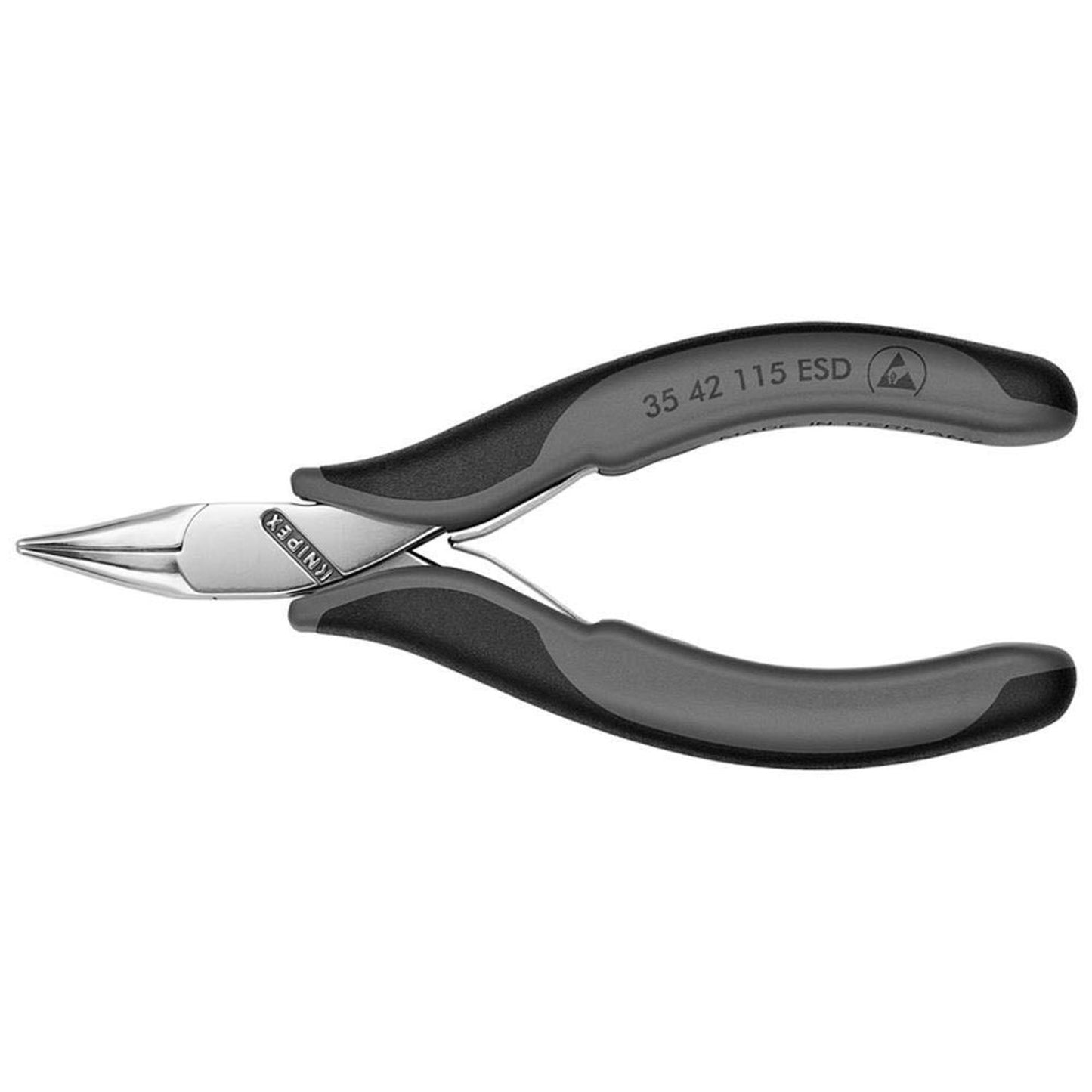 KNIPEX Flachrundzange ESD spiegelpoliert 11,5 cm | 35 42 115 ESD