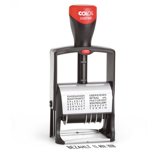 COLOP Datumstempel mit Text Classic Line 2000/WD selbstfärbend schwarz | 106975