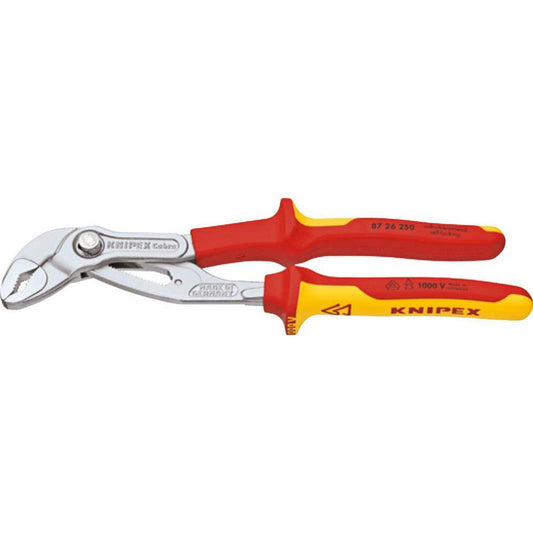 KNIPEX Wasserpumpenzange Cobra® VDE verchromt 25,0 cm | 87 26 250