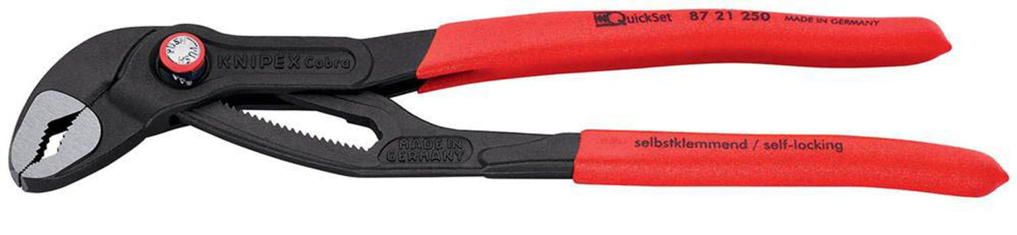 KNIPEX Wasserpumpenzange Cobra® QuickSet poliert