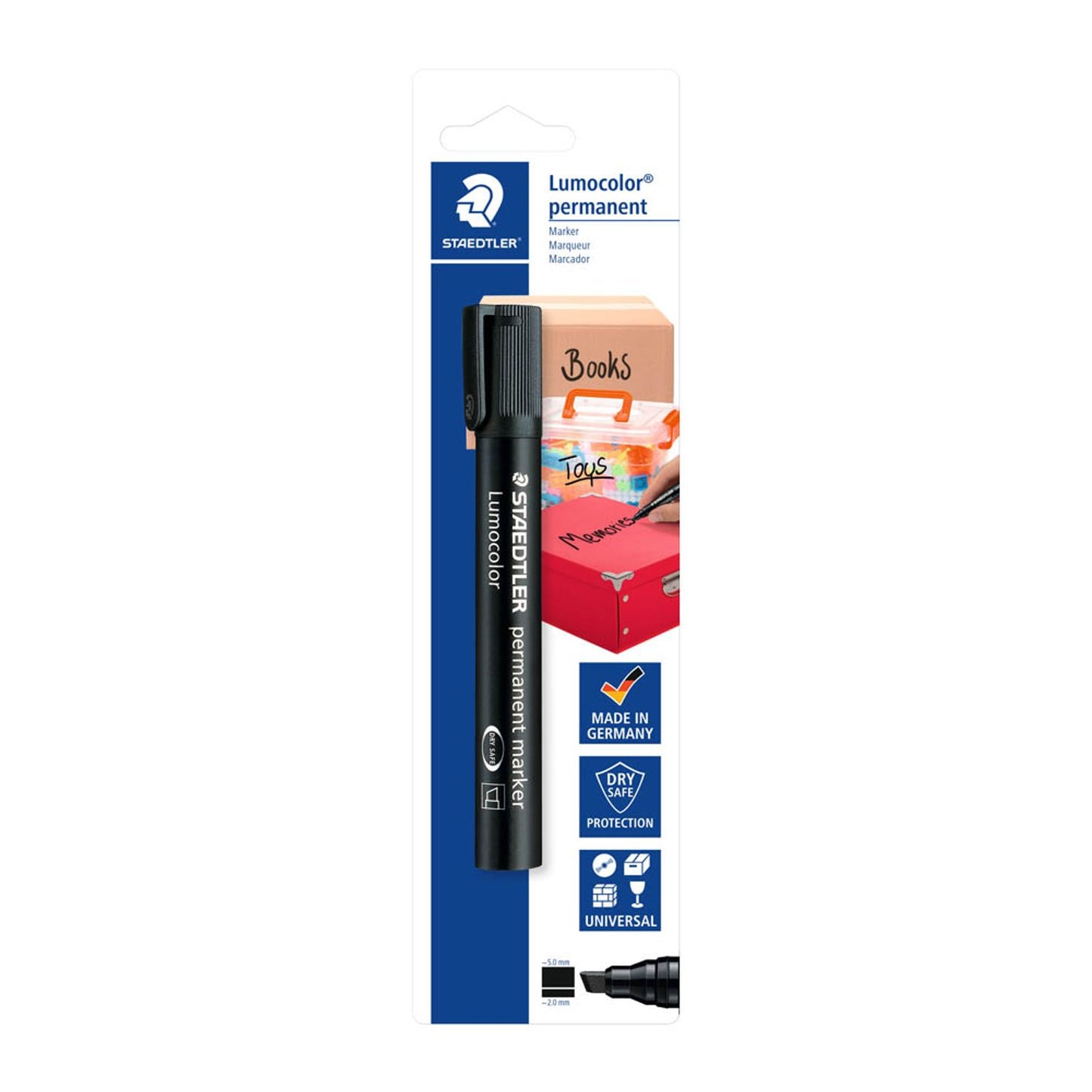 STAEDTLER Lumocolor Permanentmarker schwarz 2,0 - 5,0 mm | 350-9 BK-1