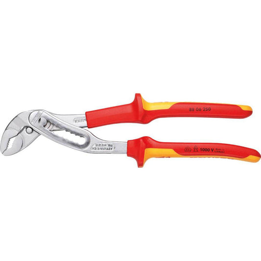 KNIPEX Wasserpumpenzange VDE verchromt 25,0 cm | 88 06 250