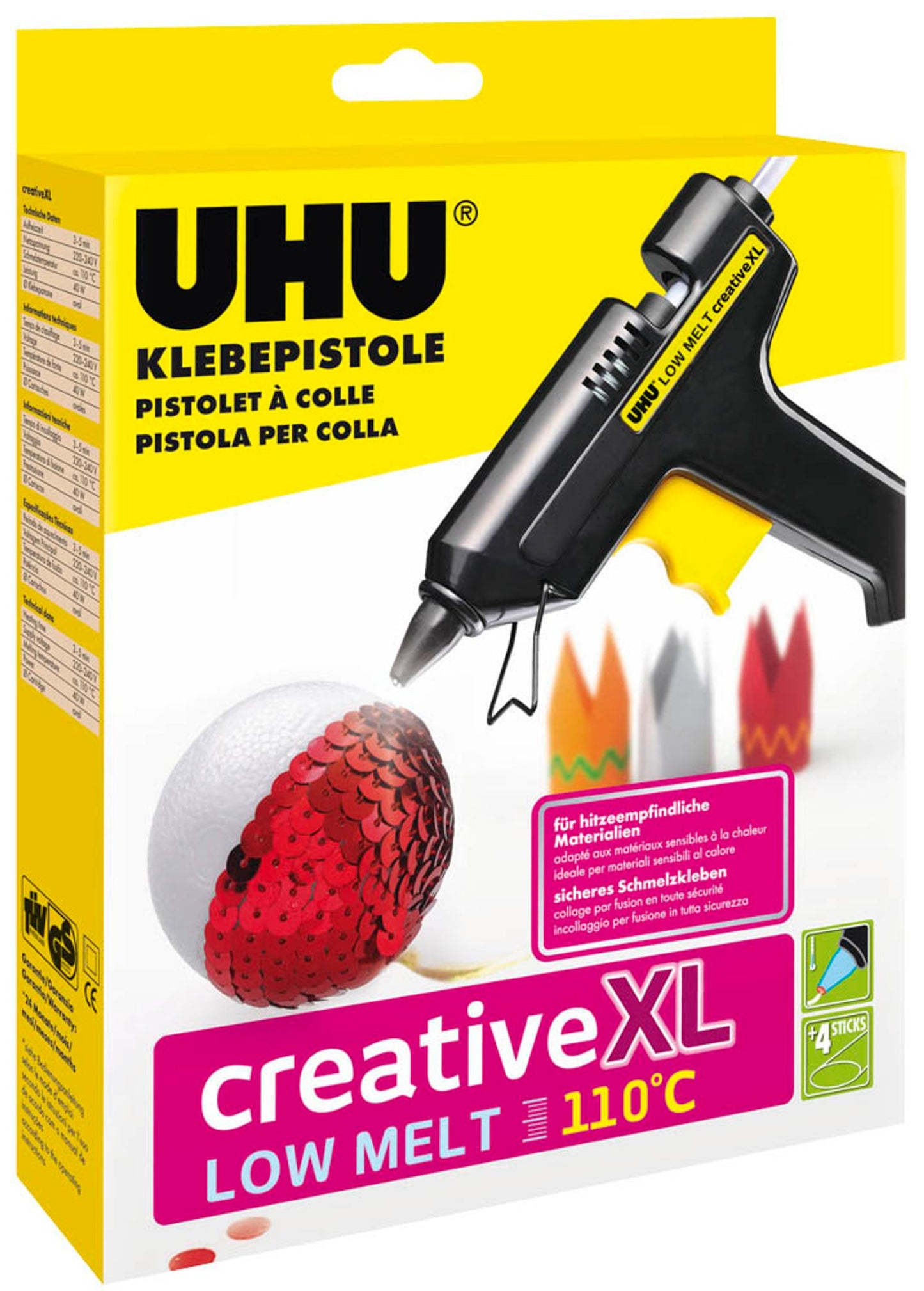 UHU creative 110°C Heißklebepistole schwarz