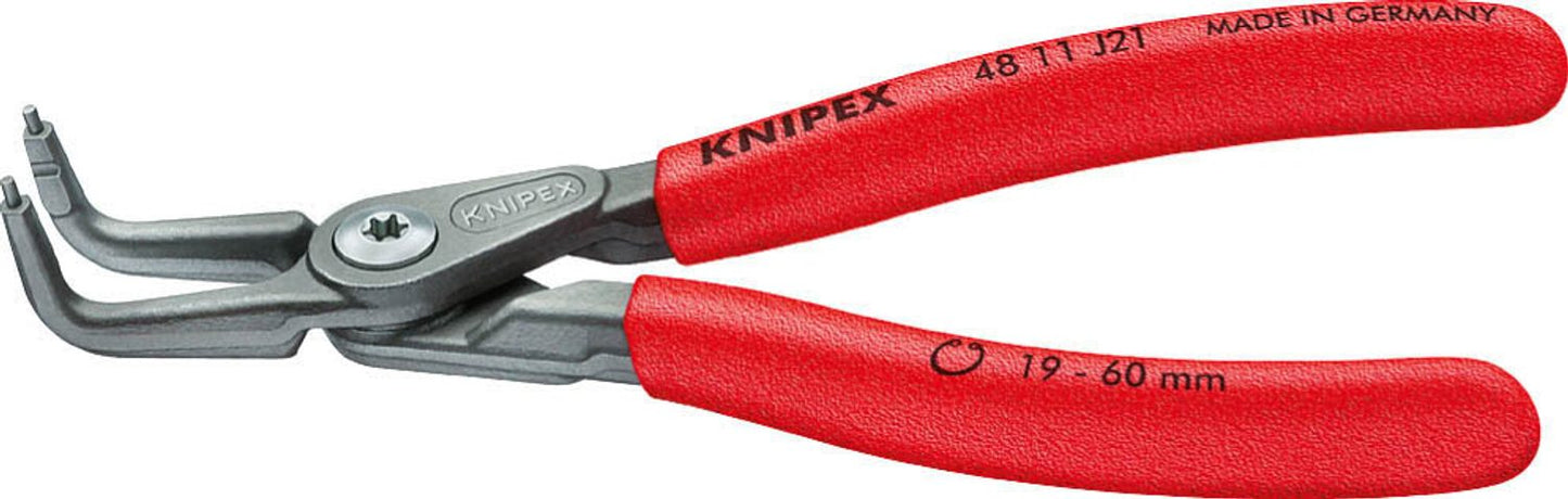 KNIPEX Sicherungsringzange Innen atramentiert, abgewinkelte Spitzen