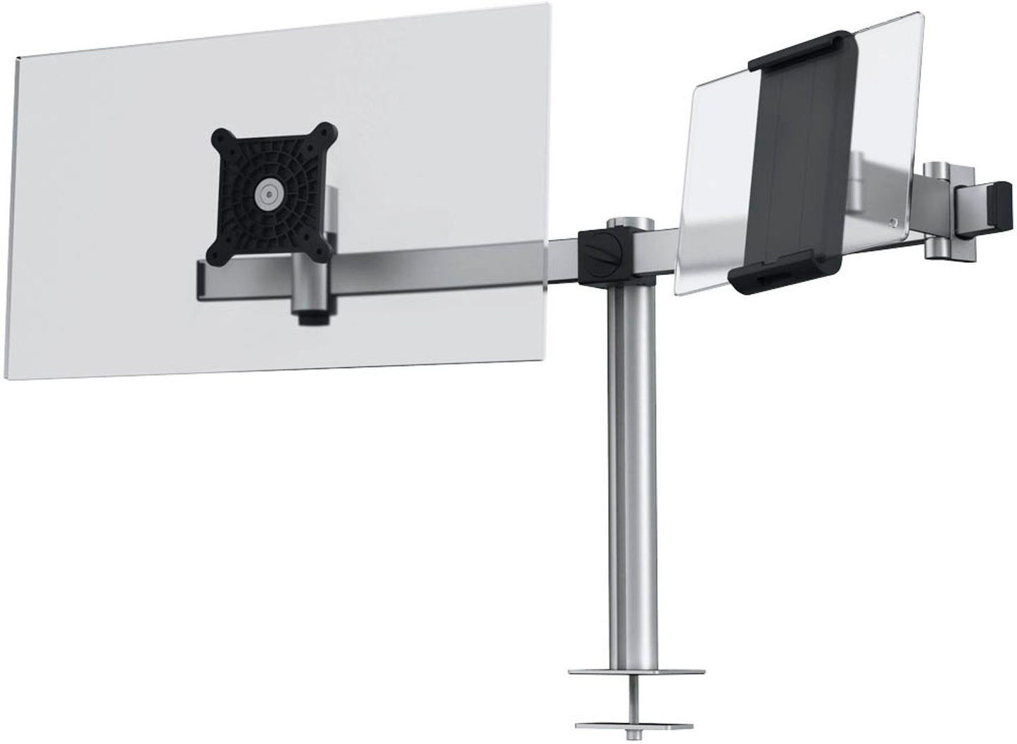 DURABLE Monitor-Halterung silber für 1 Monitor und 1 Tablet,