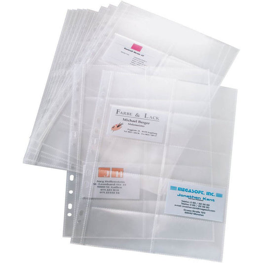 SIGEL Visitenkartenhüllen 90 x 58 mm transparent glatt | VZ351 | 1 Pack = 10 St.