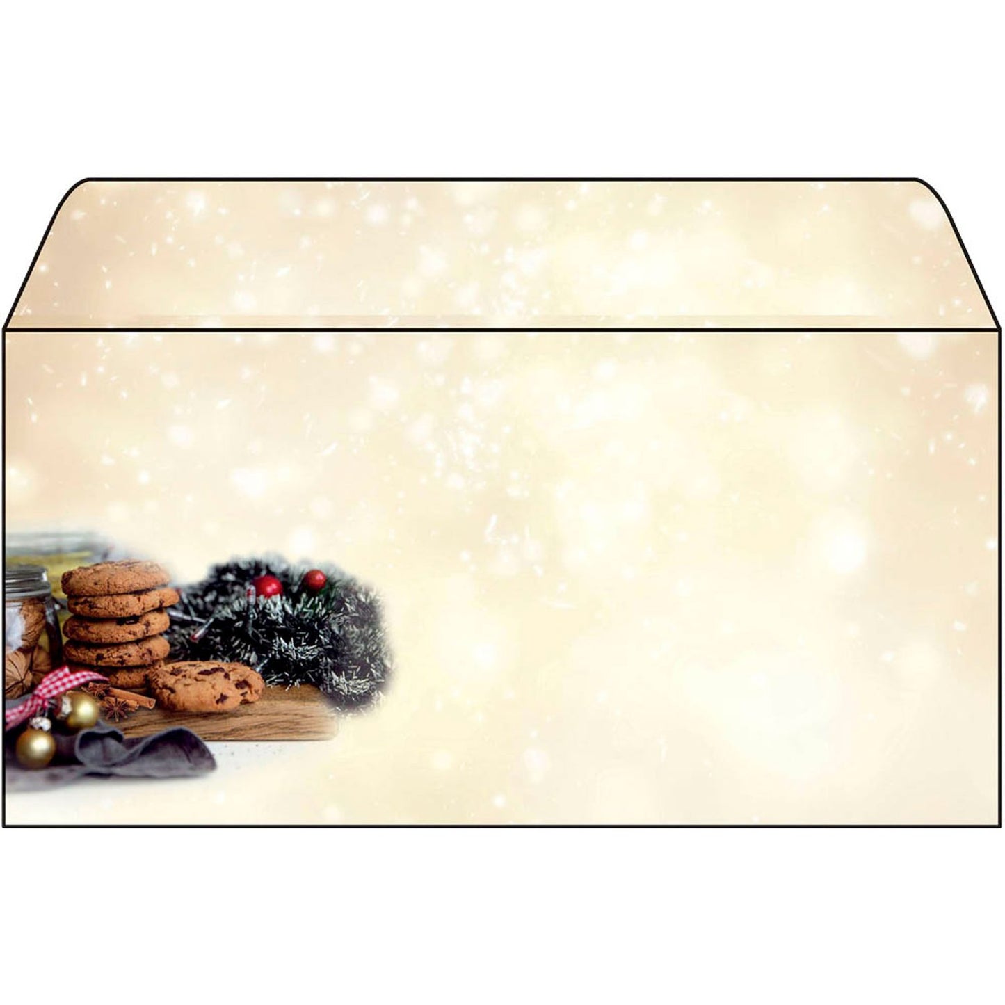 SIGEL Weihnachtsbriefumschläge Winter Smell DIN lang ohne Fenster | DU304 | 1 Pack = 25 St.
