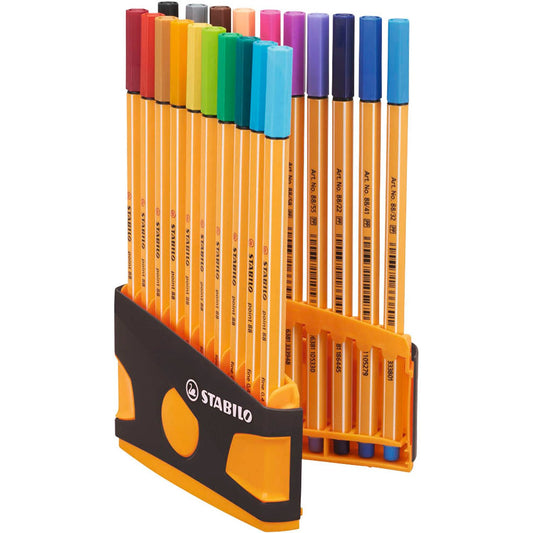 STABILO point 88 Fineliner farbsortiert 0,4 mm | 8820-03-05 | 1 Pack = 20 St.