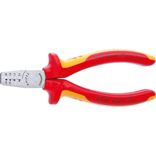 KNIPEX Abisolierzange VDE poliert 14,5 cm | 97 68 145 A