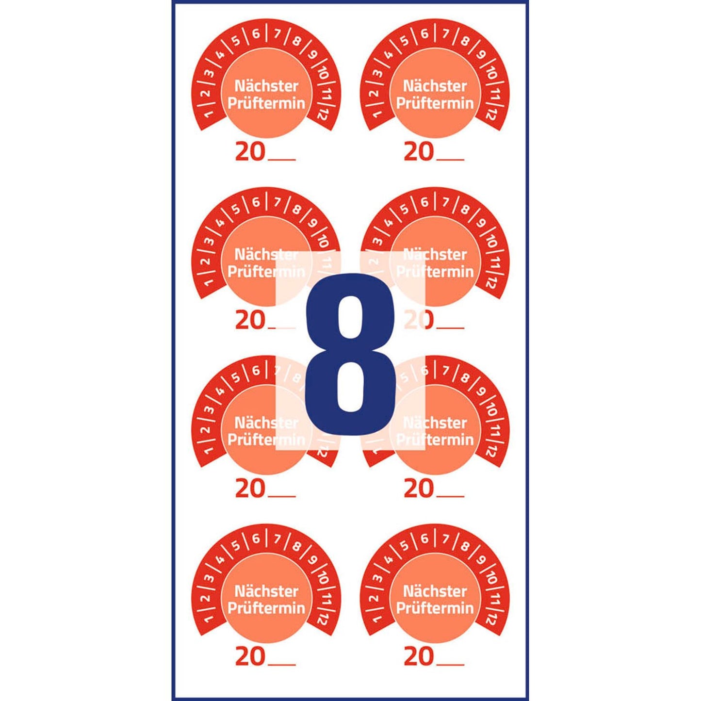 AVERY Zweckform Prüfplaketten rot 30,0 x 30,0 mm | 7904 | 1 Pack = 10 Blatt