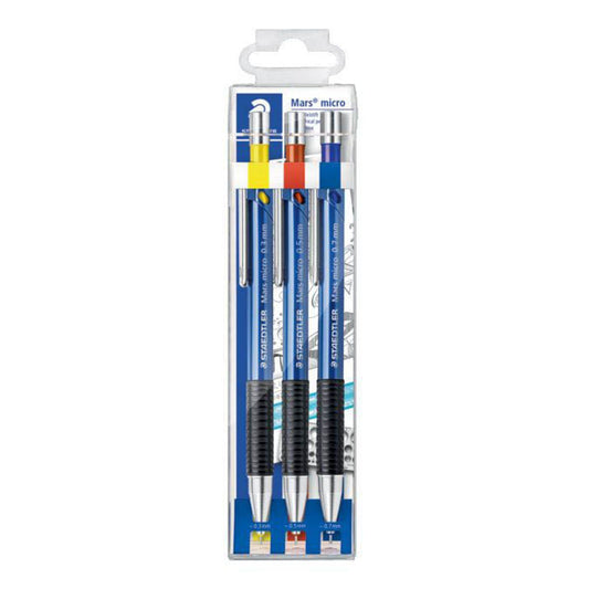STAEDTLER Mars® micro Druckbleistift-Set blau B 0,3 + 0,5 + 0,7 mm | 775 SC WP3
