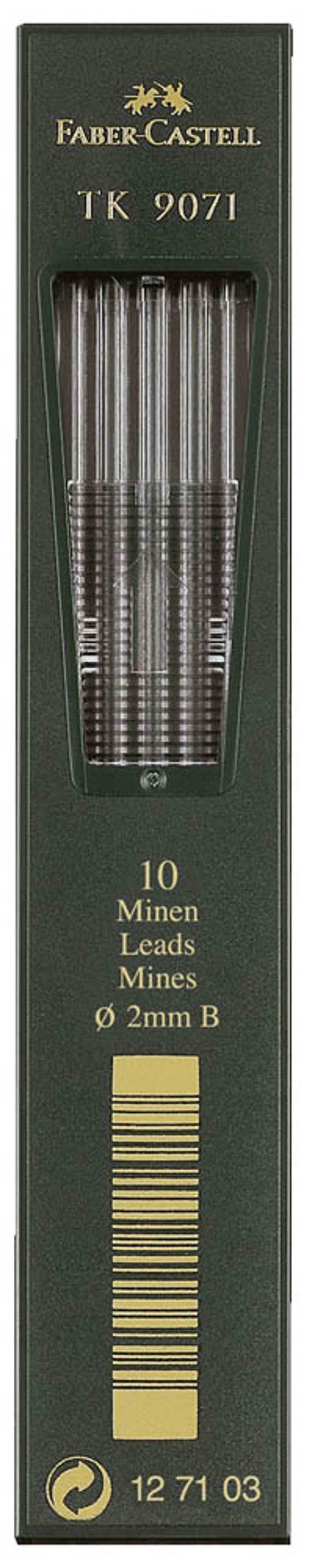 FABER-CASTELL TK 9071 Fallminen-Bleistiftminen schwarz 10 St.