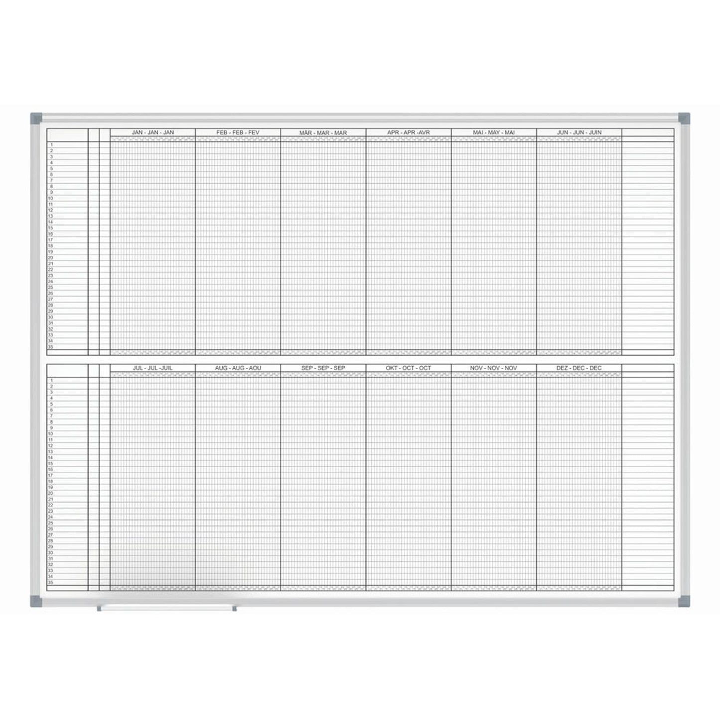 MAUL Jahresplaner, Monatseinteilung 120,0 x 90,0 cm | 6466684.SPR