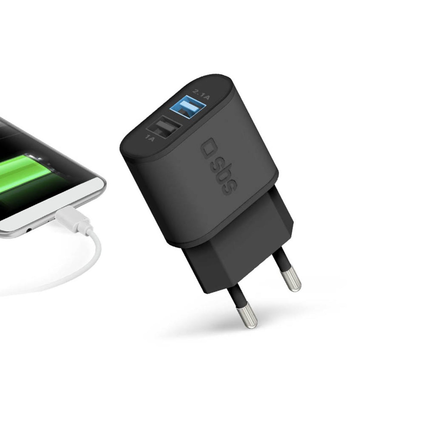 sbs Ladeadapter schwarz, 11 Watt | TETR2USB21AFAST