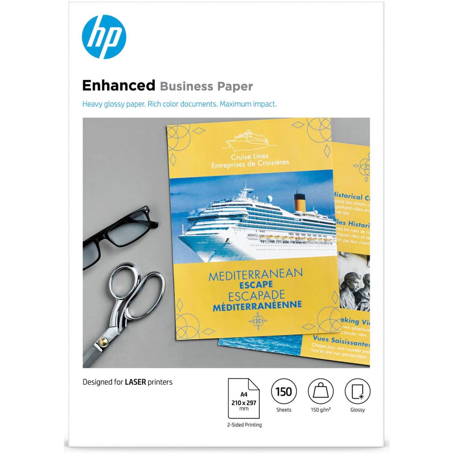HP Fotopapier DIN A4 glänzend 150 g/qm | CG965A | 1 Pack = 150 Blatt