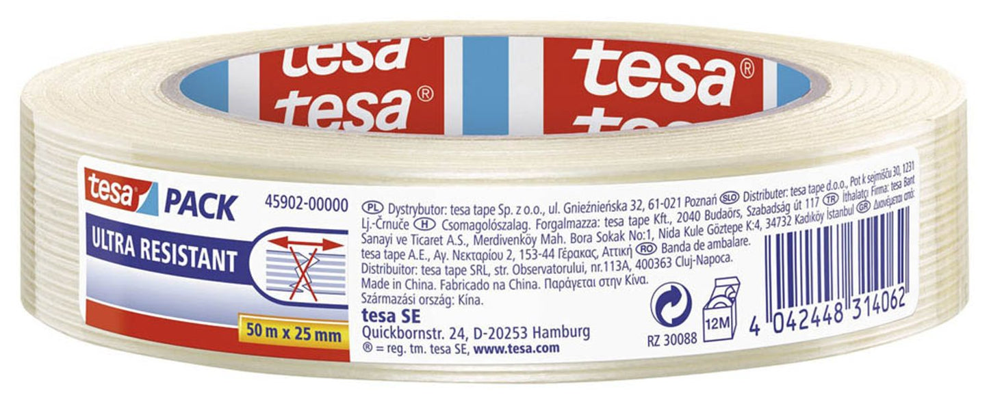 tesa Packband tesapack® Ultra Resistant transparent, mm x 50,0 m 1 Rolle