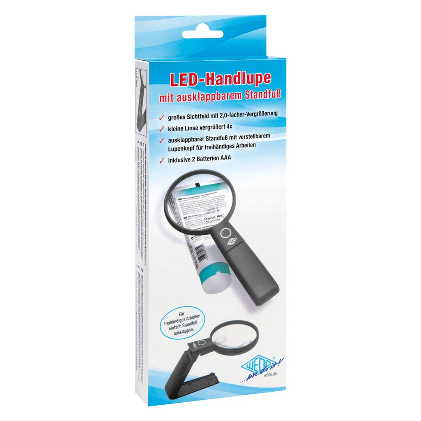 WEDO Lupe schwarz 2-fach | 2717565
