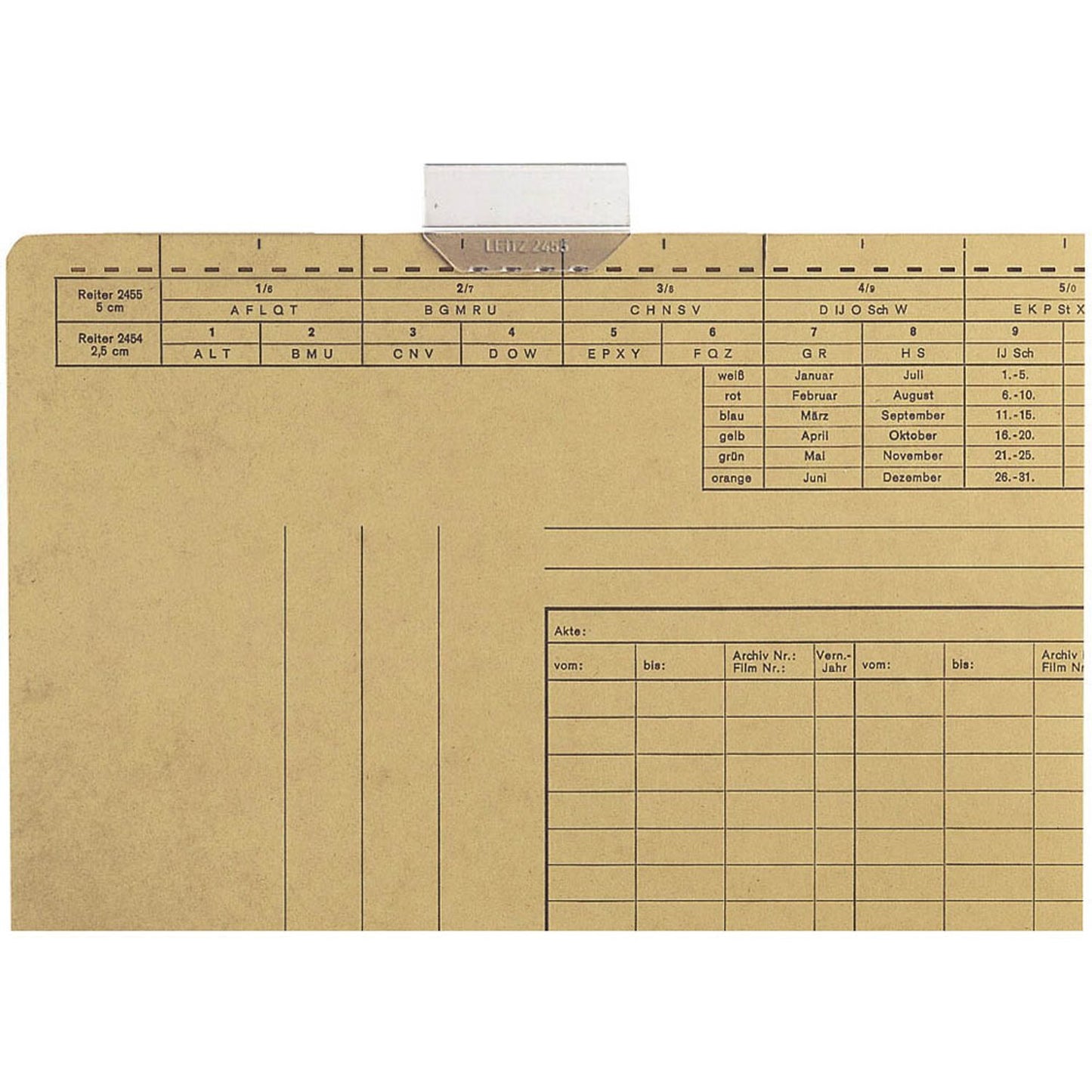LEITZ Vollsichtreiter 2455 transparent | 2455-00-00 | 1 Pack = 50 St.