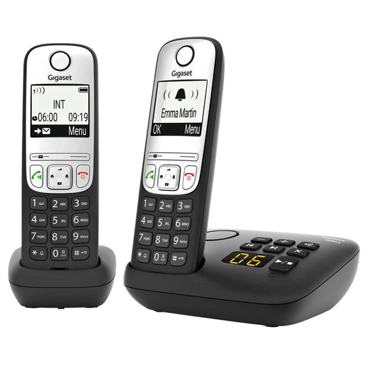 Gigaset A690 A Duo Schnurloses Telefon-Set mit Anrufbeantworter schwarz | L36852-H2830-B101