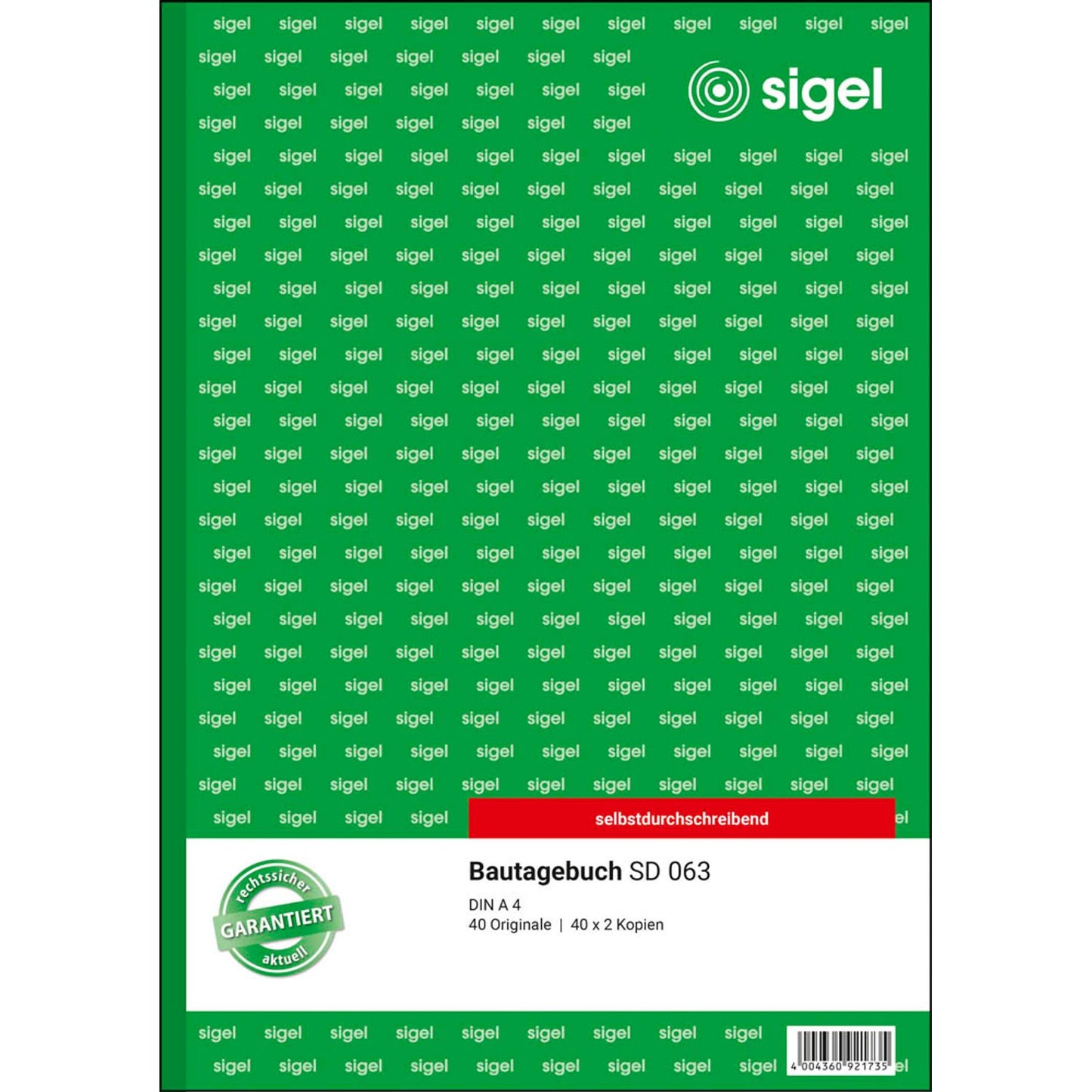 SIGEL Bautagebuch Formularbuch | SD063
