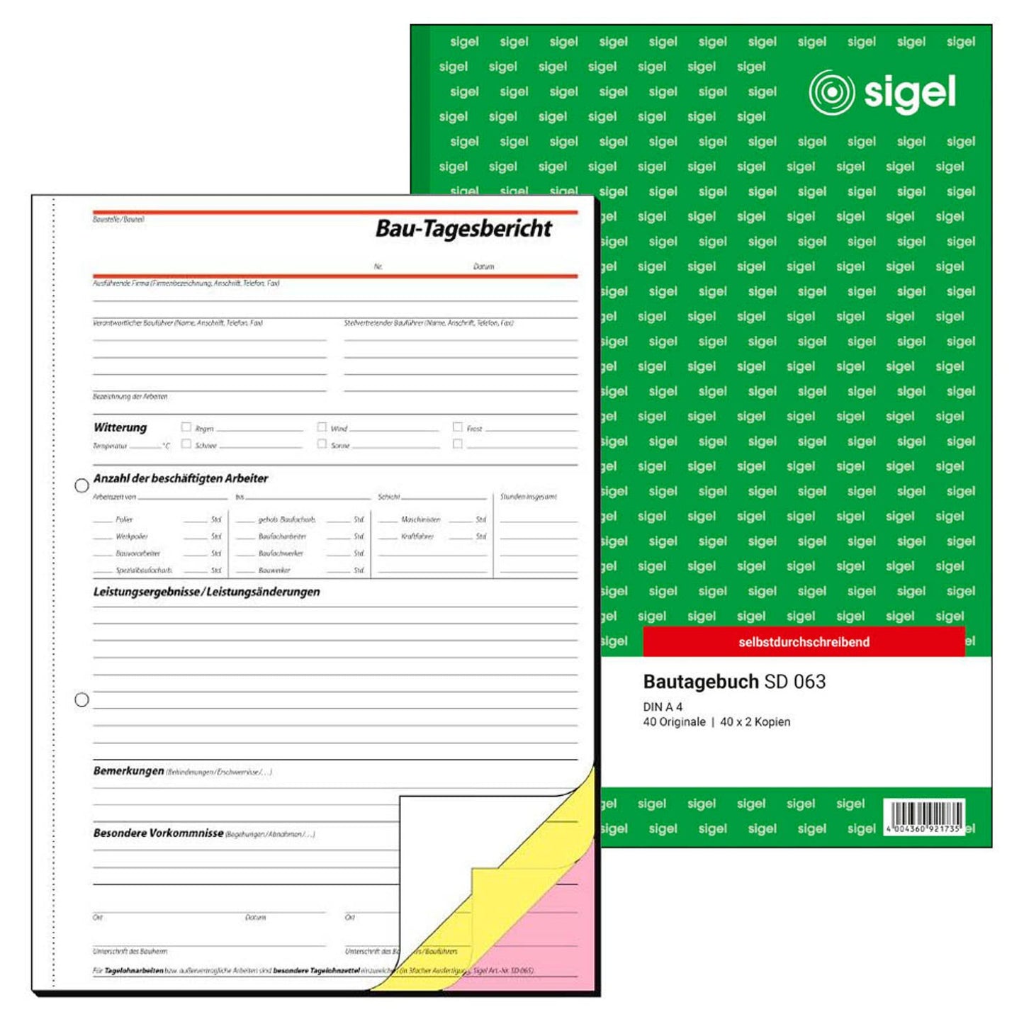 SIGEL Bautagebuch Formularbuch | SD063