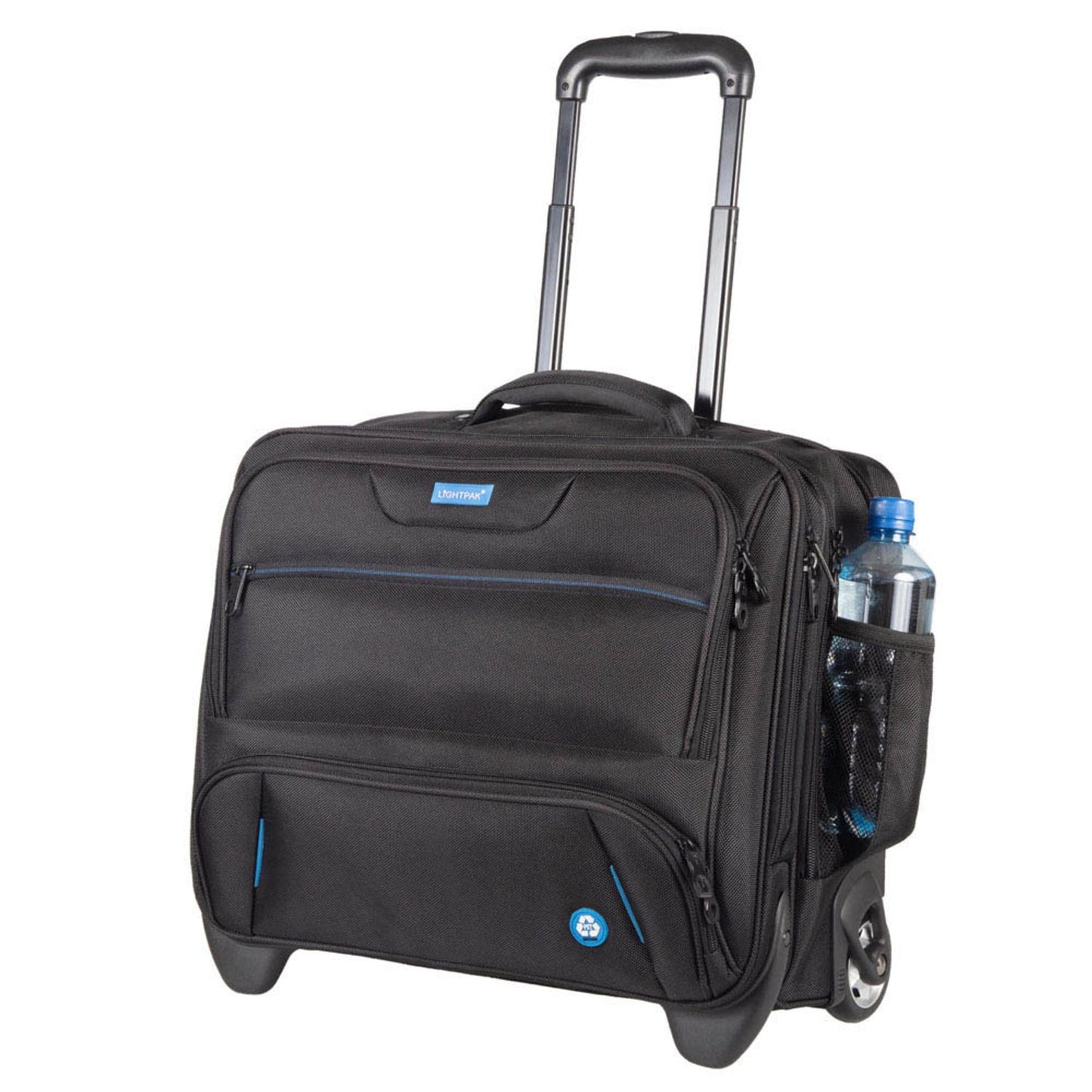 STOP® OCEAN PLASTIC Laptop-Trolley RPET Kunstfaser schwarz 45,0 x 23,0 x 38,0 cm | 46215