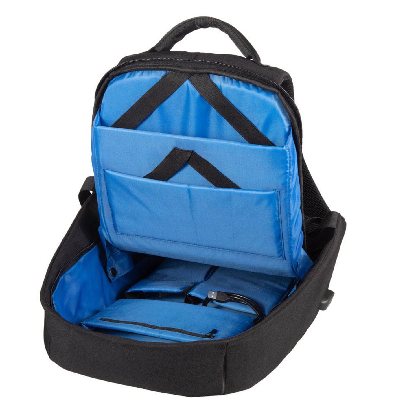 STOP® OCEAN PLASTIC Laptop-Rucksack RPET Kunstfaser schwarz bis 39,6 cm (15,6 Zoll) | 46200