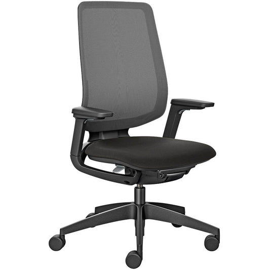 sedus Bürostuhl se:flex, Stoff schwarz, Gestell schwarz | ef-122/003