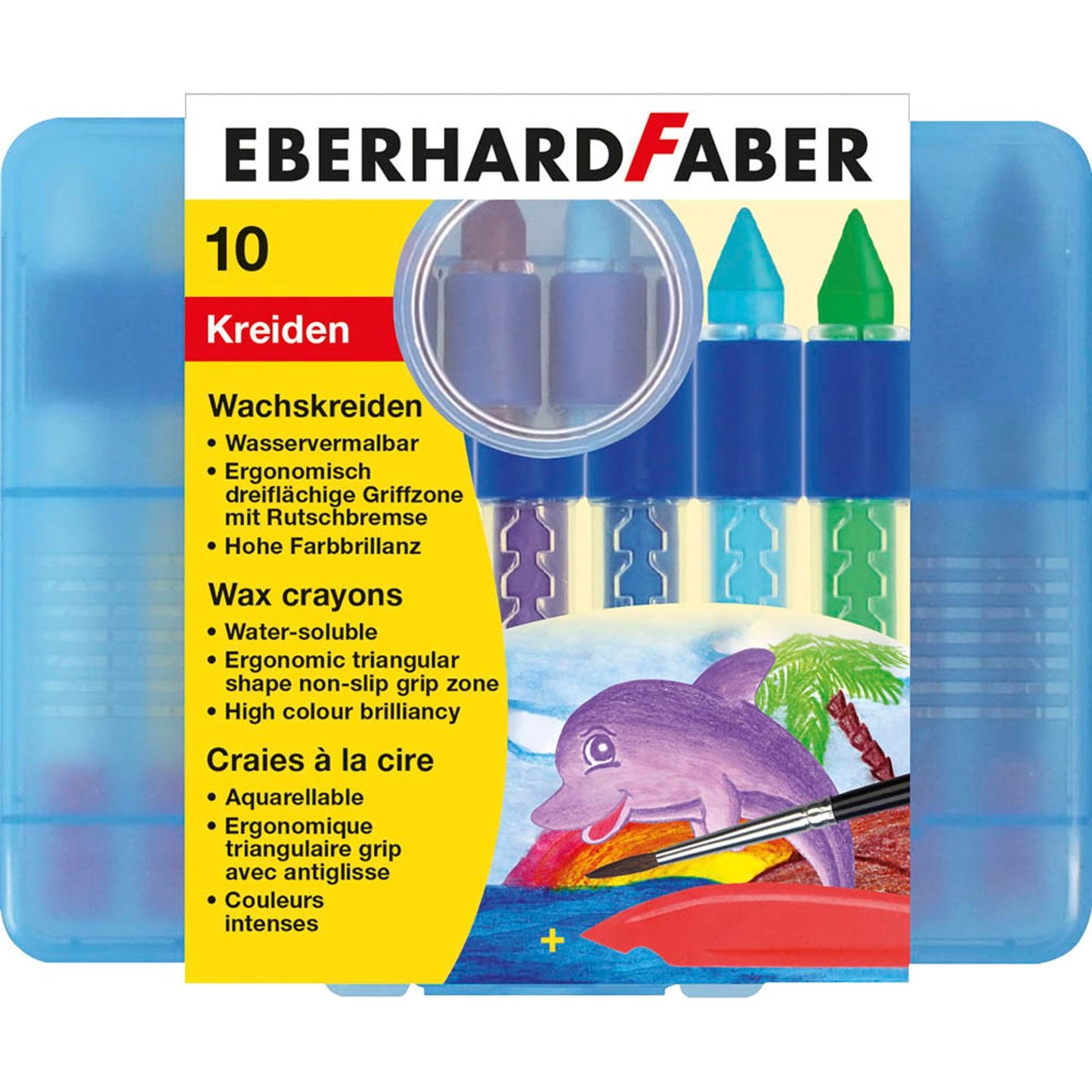 EBERHARD FABER Wachsmalstifte farbsortiert | 521110 | 1 Pack = 10 St.