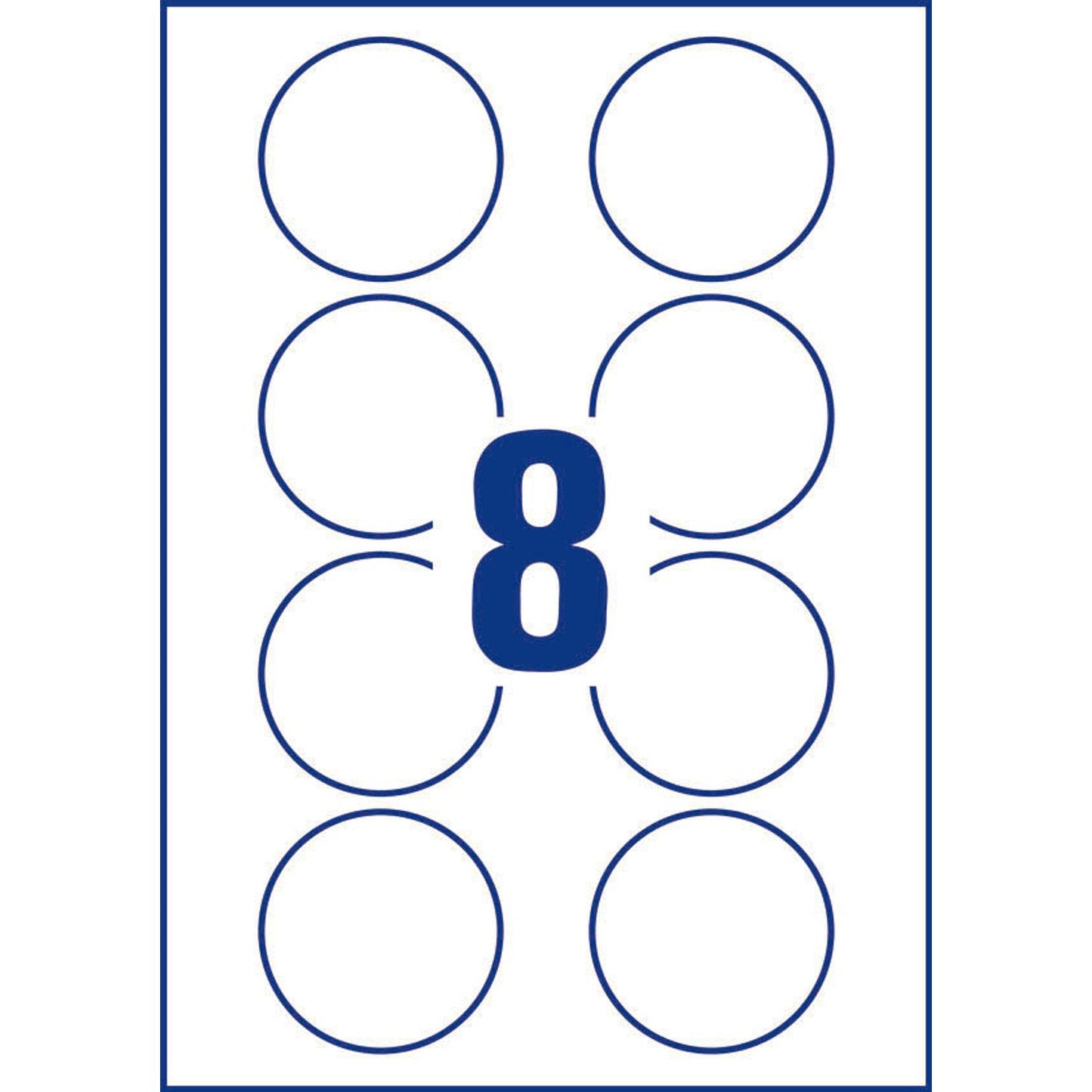 AVERY Zweckform Namensetiketten weiß 65,0 x 65,0 mm | L4881-20 | 1 Pack = 20 Blatt
