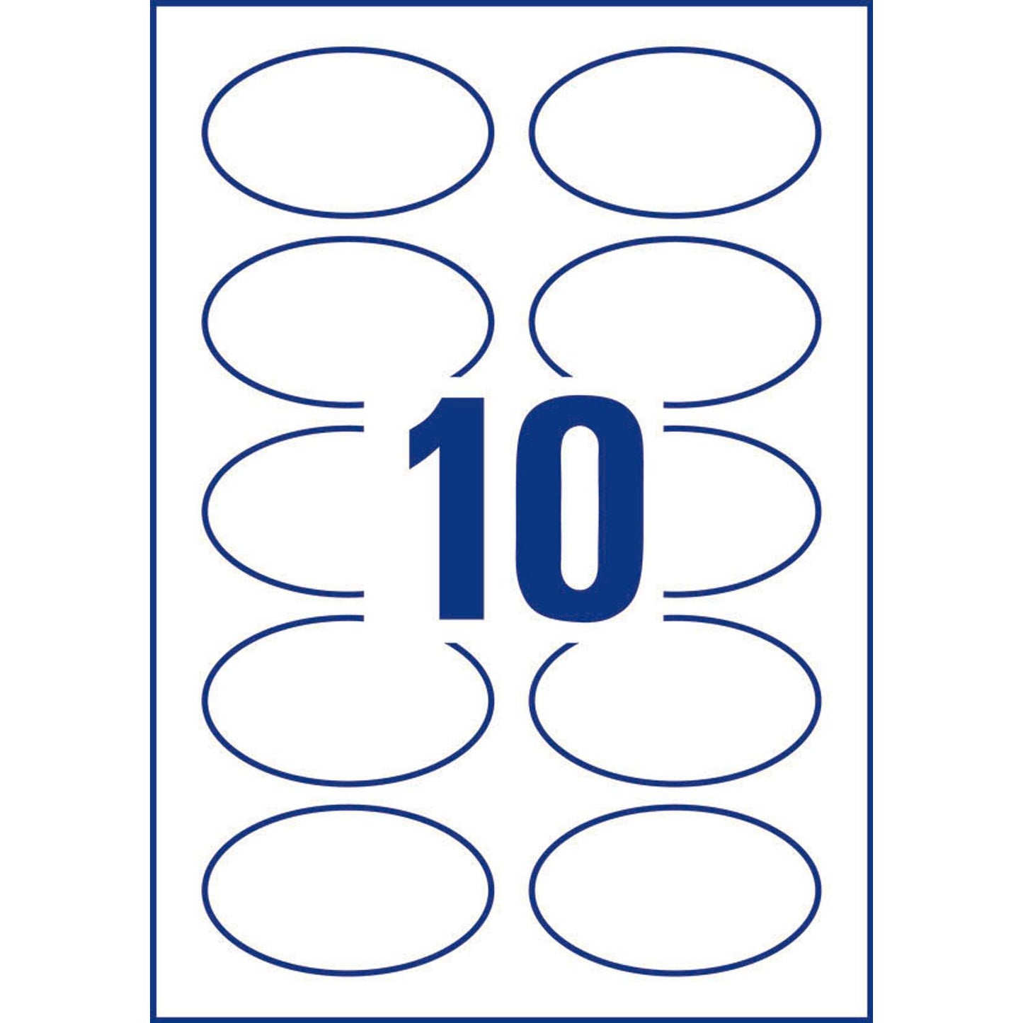 AVERY Zweckform Namensetiketten weiß 85,0 x 50,0 mm | J4882-20 | 1 Pack = 20 Blatt