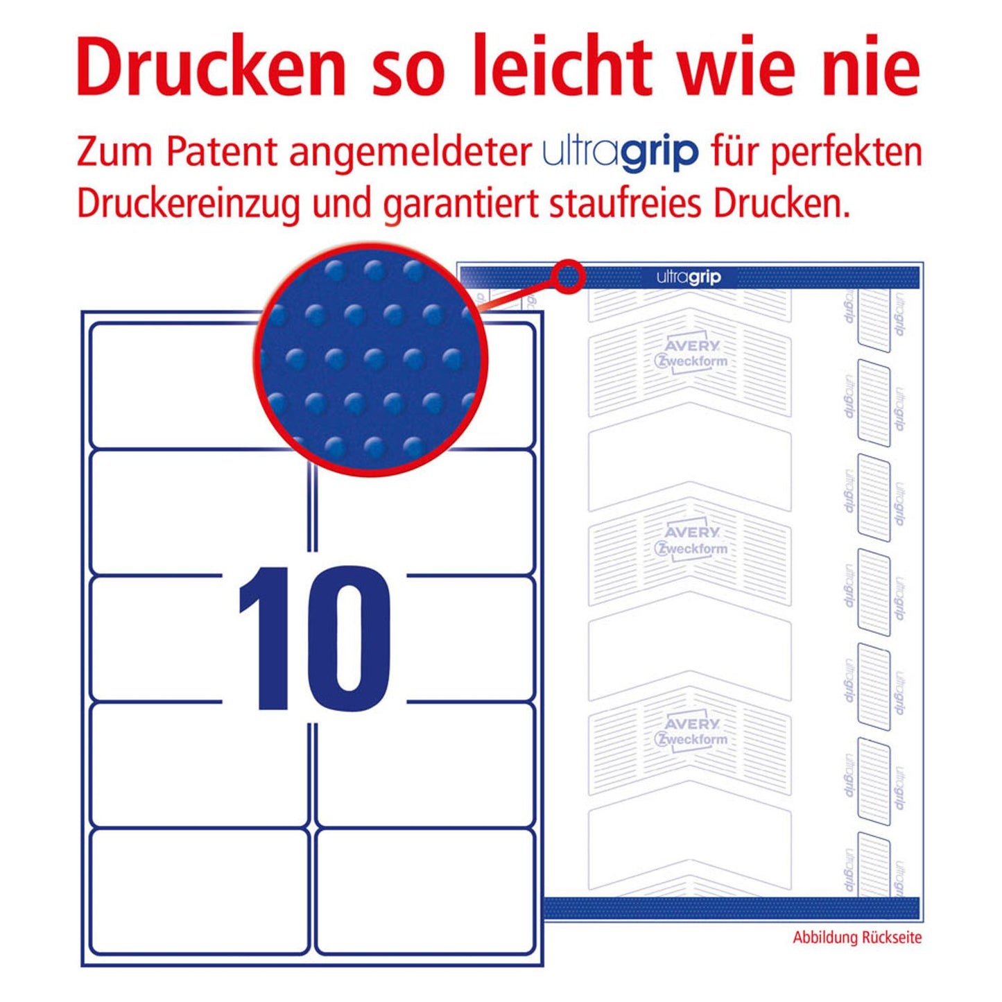 AVERY Zweckform Adressetiketten weiß 99,1 x 57,0 mm | L7173-100 | 1 Pack = 100 Blatt