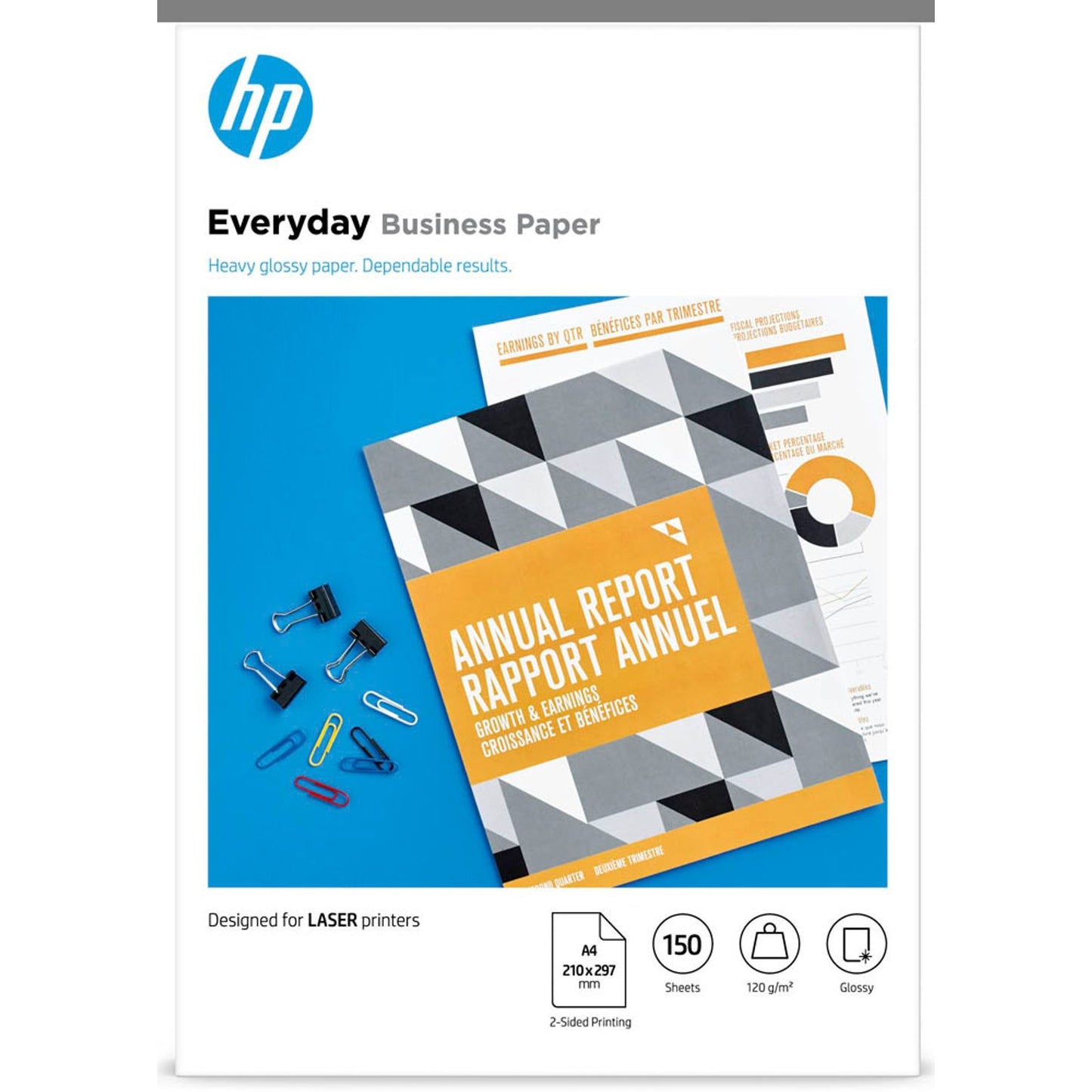 HP Fotopapier DIN A4 glänzend 120 g/qm | 7MV82A | 1 Pack = 150 Blatt