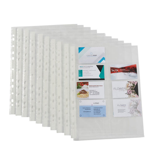 Lands Visitenkartenhüllen DIN A4 glasklar glatt 0,08 mm | 071-2345-003 | 1 Pack = 10 St.