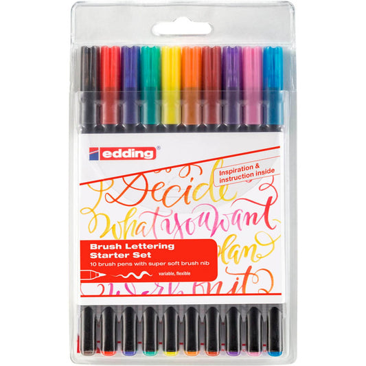 edding Starter Set 1340 Brush-Pens farbsortiert | 4-1340-10-2