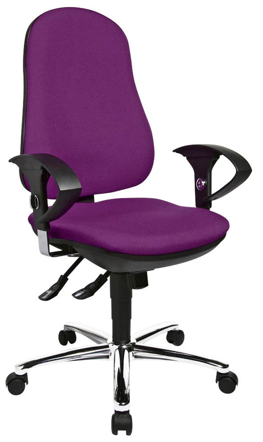Topstar Bürostuhl Support ®Syncro Deluxe, Stoff, Gestell chrom