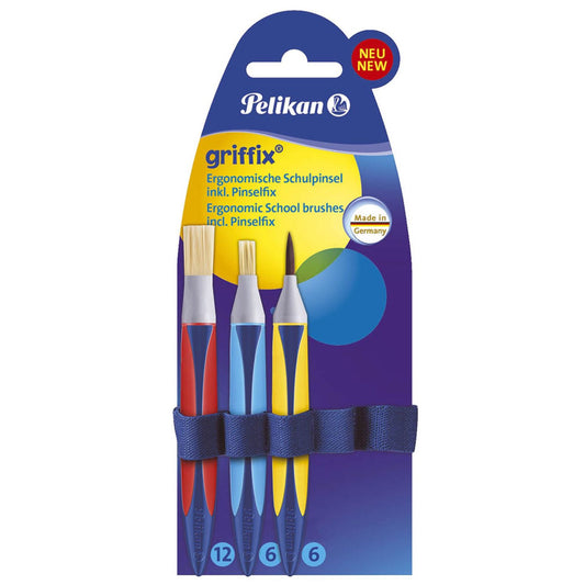 Pelikan griffix® Pinsel-Set Größe 6, 12, 3-teilig | 700726 | 1 Pack = 3 St.