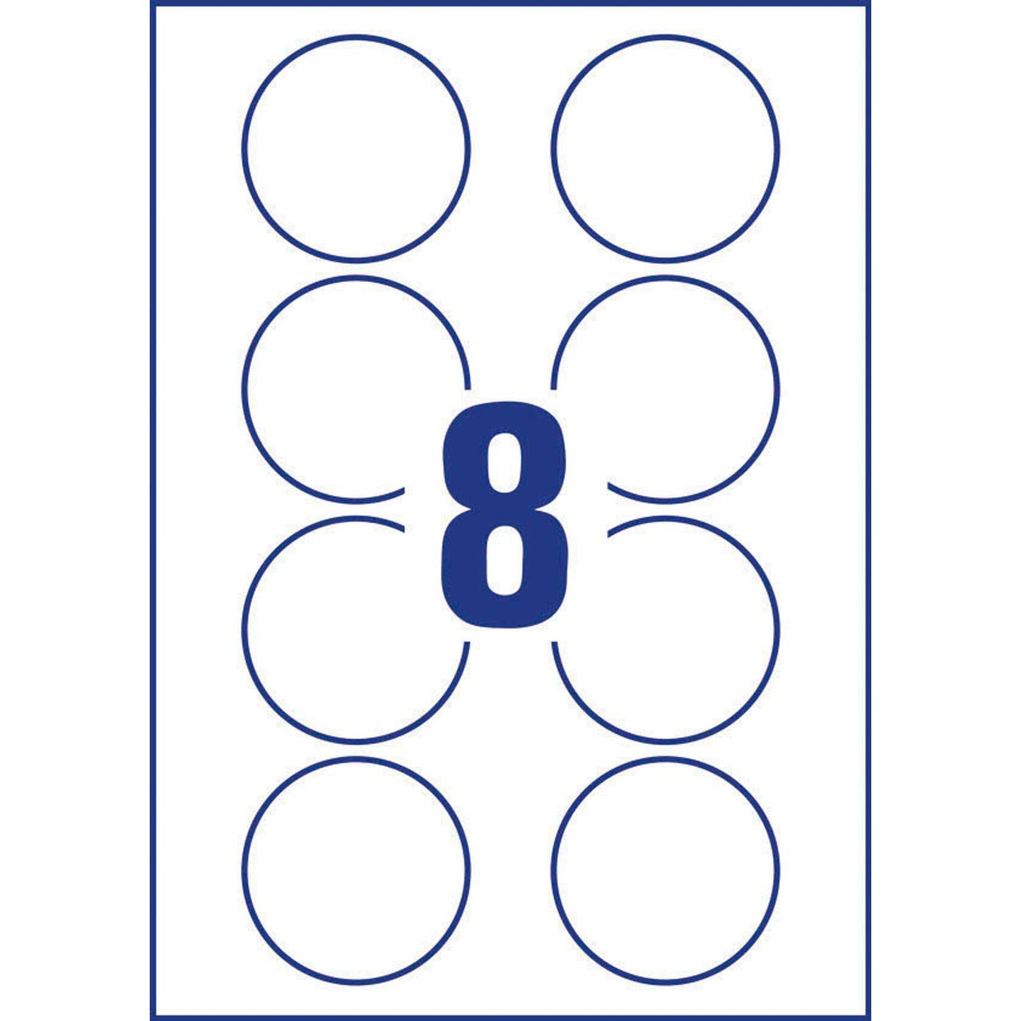 AVERY Zweckform Namensetiketten weiß 65,0 x 65,0 mm | J4881-20 | 1 Pack = 20 Blatt