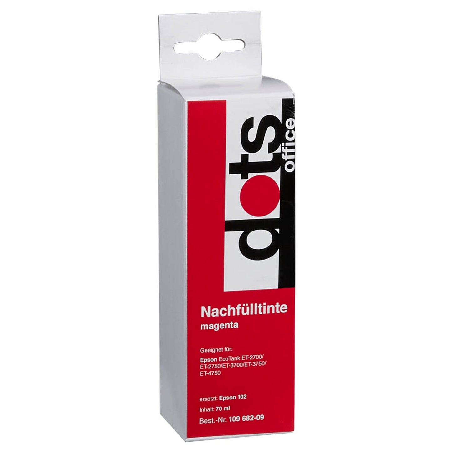 dots magenta Tintenflasche kompatibel zu EPSON 102/T03R34 | 1642,0006-DOTS