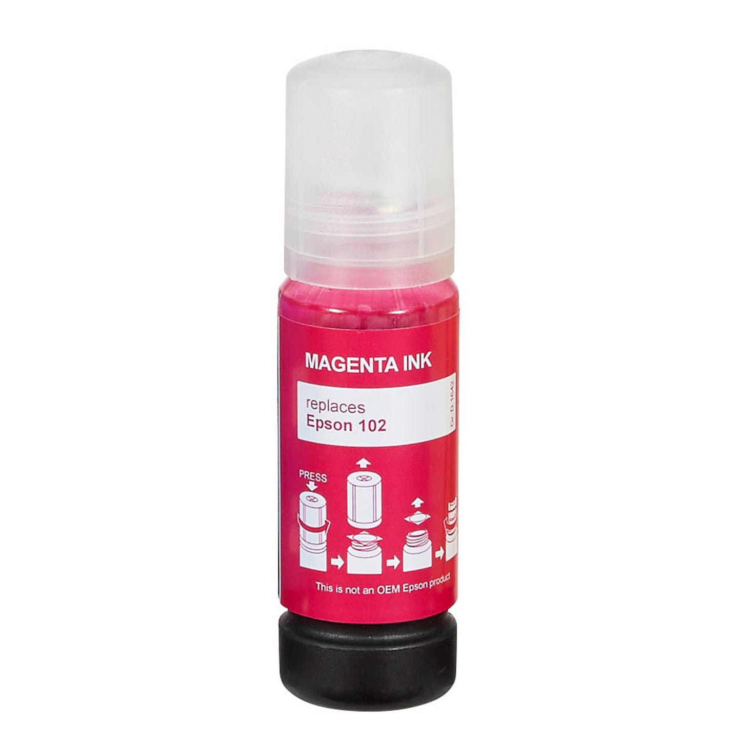dots magenta Tintenflasche kompatibel zu EPSON 102/T03R34 | 1642,0006-DOTS