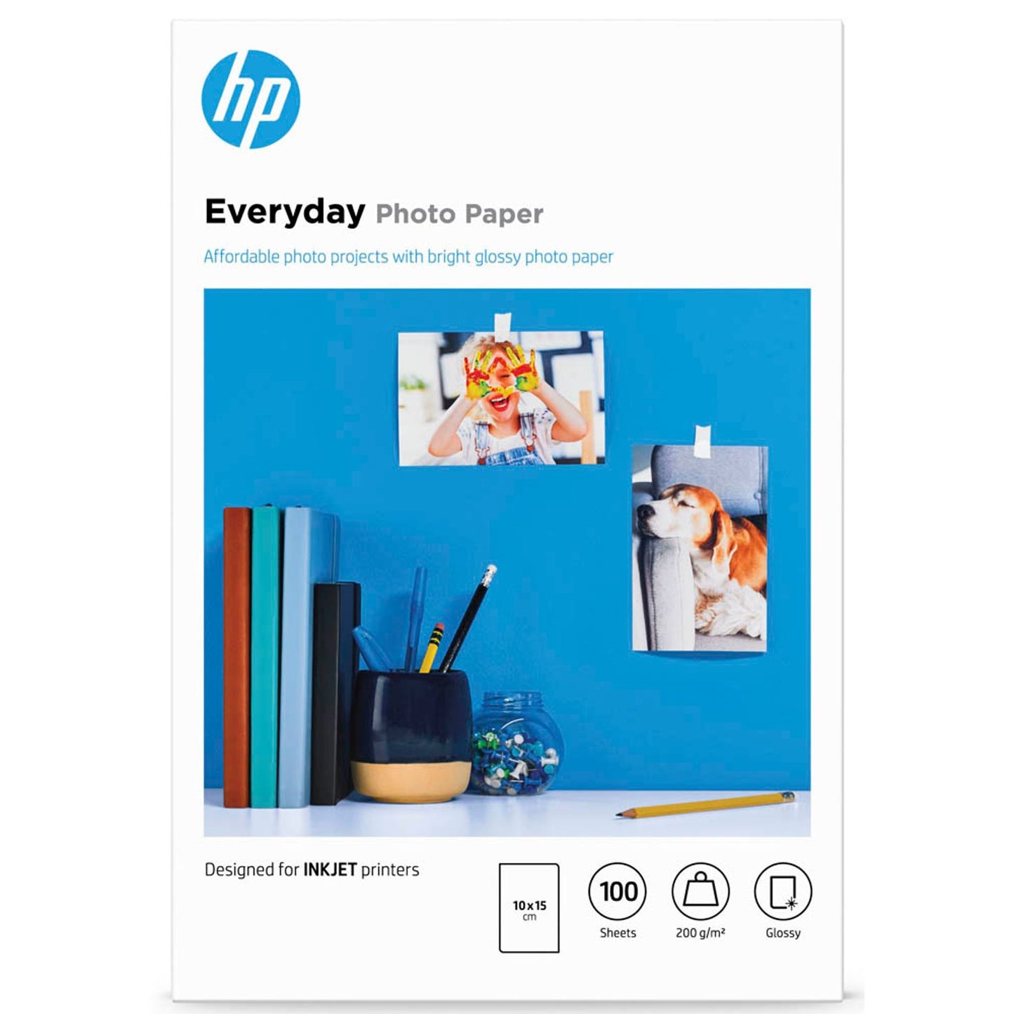 HP Fotopapier 10,0 x 15,0 cm glänzend 200 g/qm | CR757A | 1 Pack = 100 Blatt