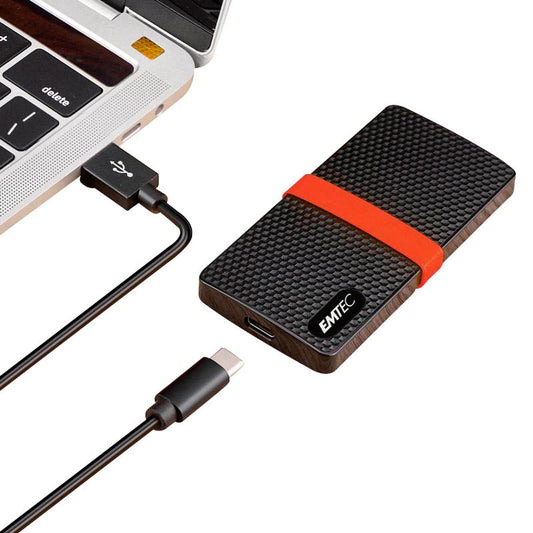 EMTEC Power Plus X200 externe SSD-Festplatte schwarz, rot