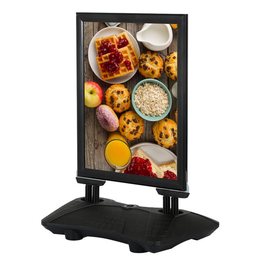 update displays Kundenstopper WindPro schwarz DIN A1 2 Fächer | 1154033