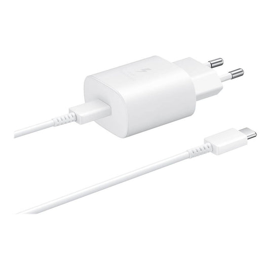 SAMSUNG Ladekabel mit Adapter weiß, Kabellänge: 1,0 m, 25 Watt | EP-TA800XWEGWW