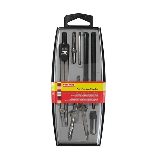 herlitz Zirkel-Set schwarz, silber | 300001323