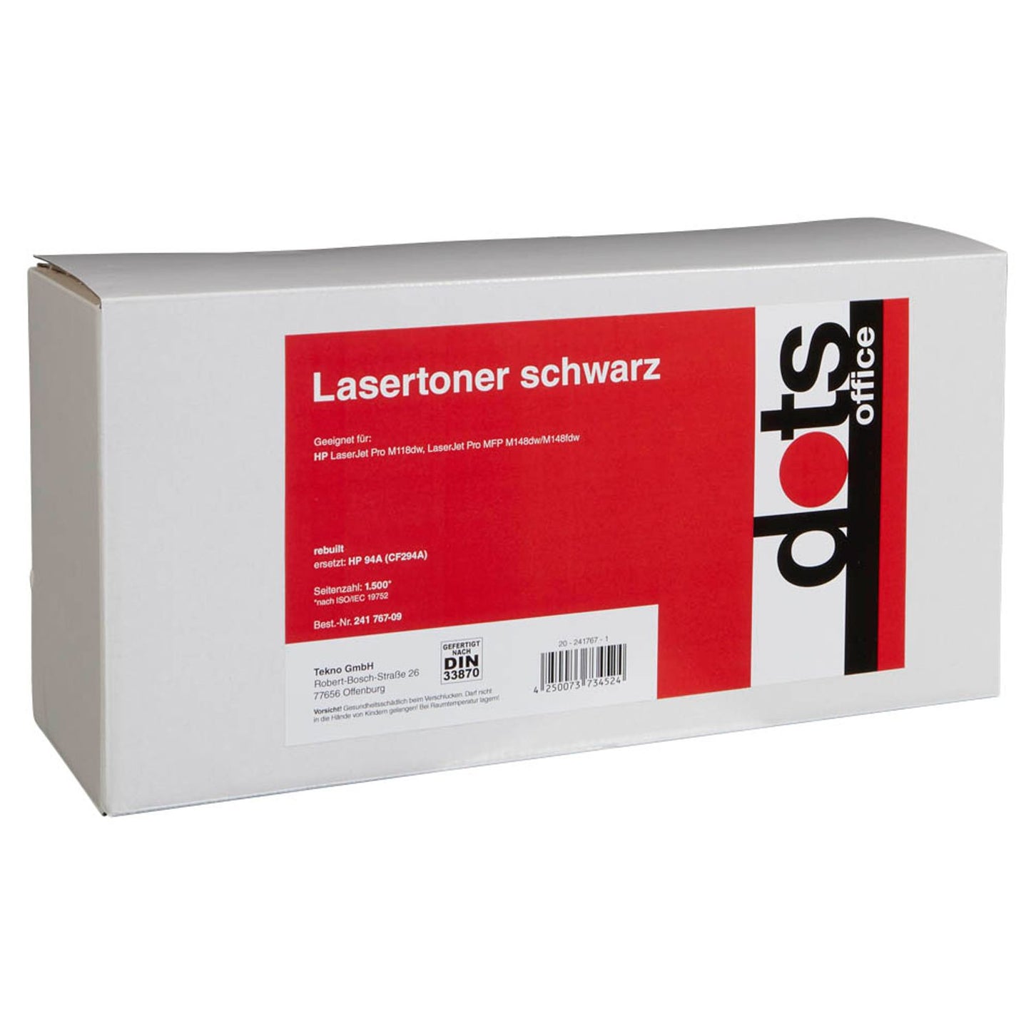 dots schwarz Toner kompatibel zu HP 94A (CF294A) | 2552,4000-DOTS