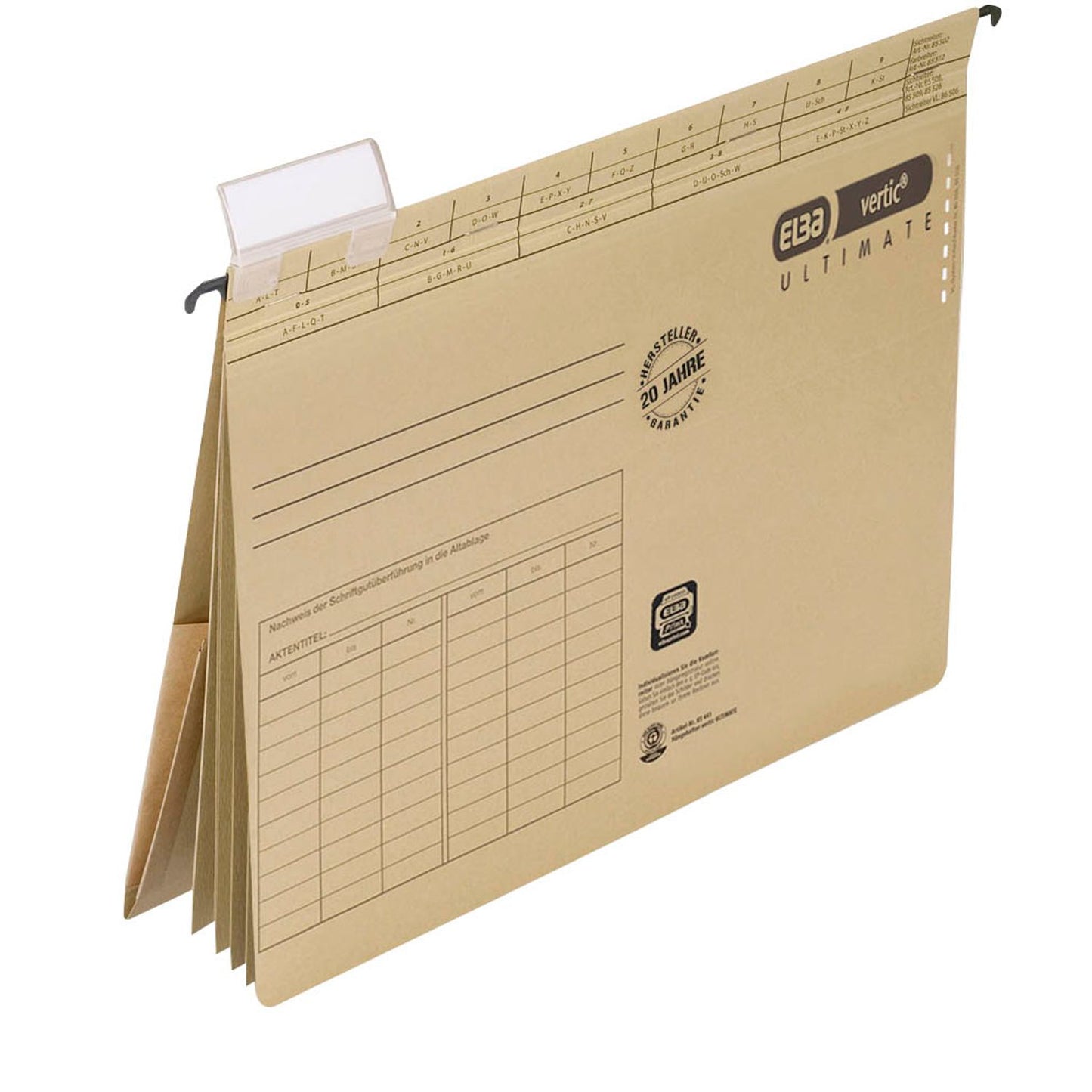 ELBA Personalhefter vertic ULTIMATE Karton naturbraun 4 x kaufmännische Heftung | 100570036 | 1 Pack = 5 St.