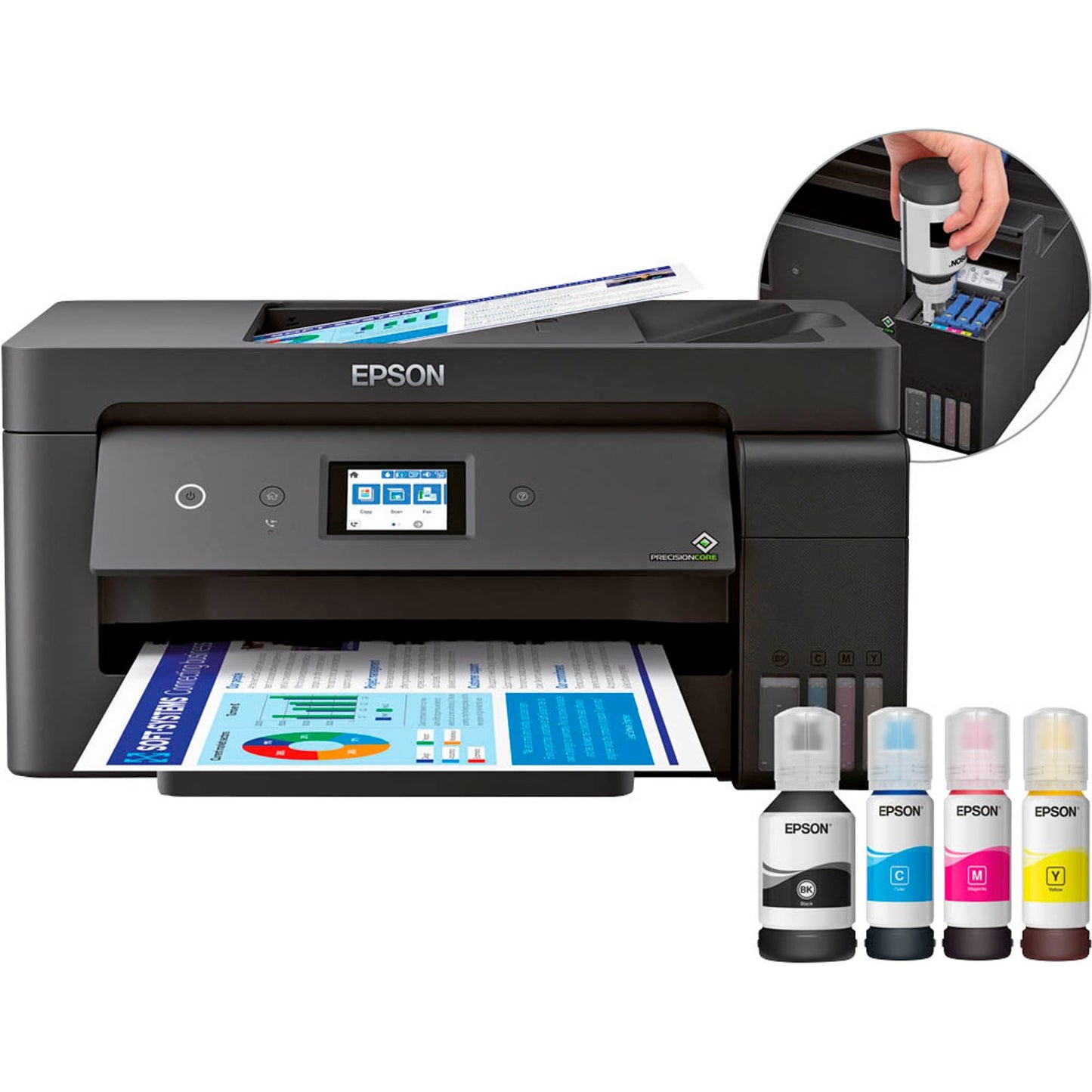 EPSON EcoTank ET-15000 4 in 1 Tintenstrahl-Multifunktionsdrucker schwarz | C11CH96401